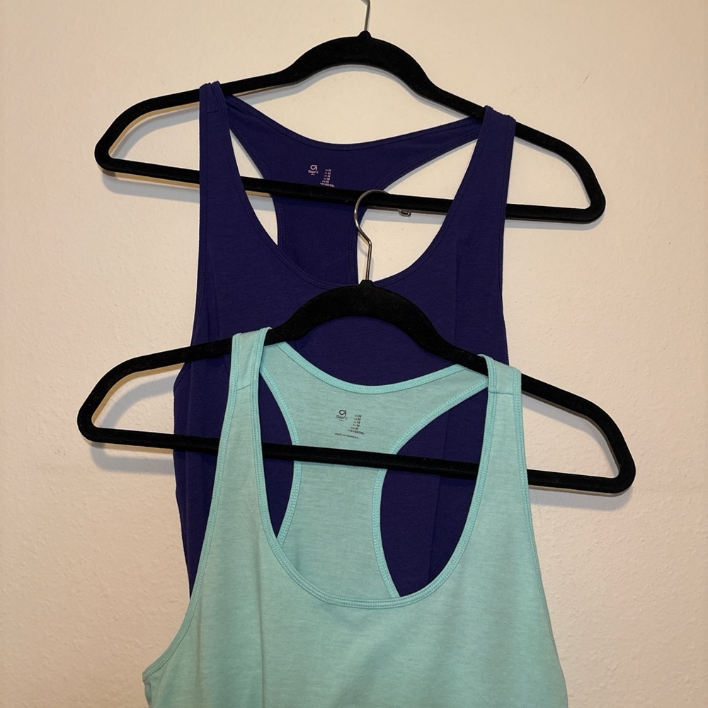 Light Blue and Purple Women's Tank Tops